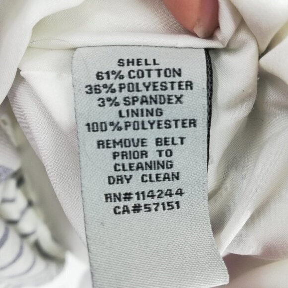 Eliza J Striped Pleated Dress Size 2 Lined Cutout Keyhole Back Nautical Belted - Picture 11 of 12